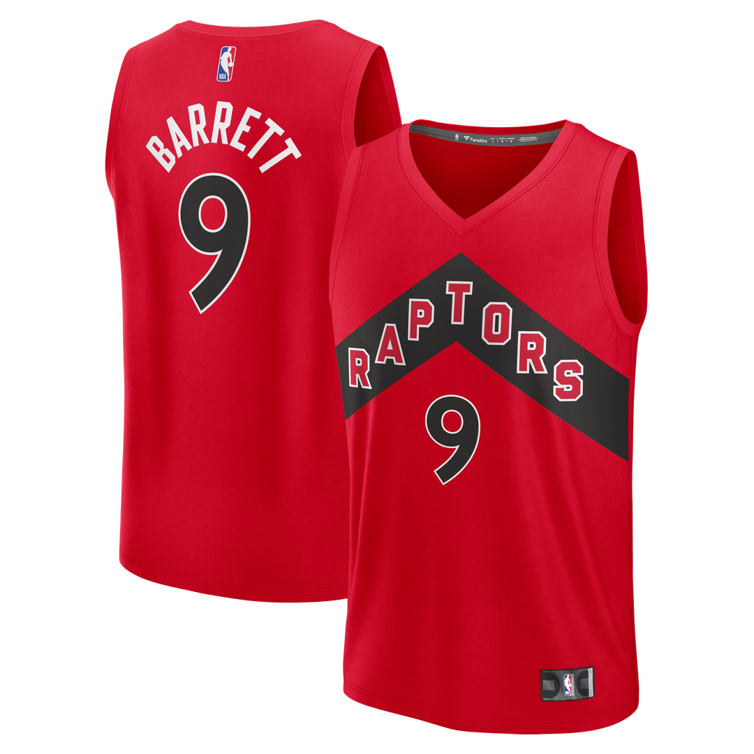 RJ Barrett Toronto Raptors Fanatics Fast Break Jersey - Red - Icon Edition
