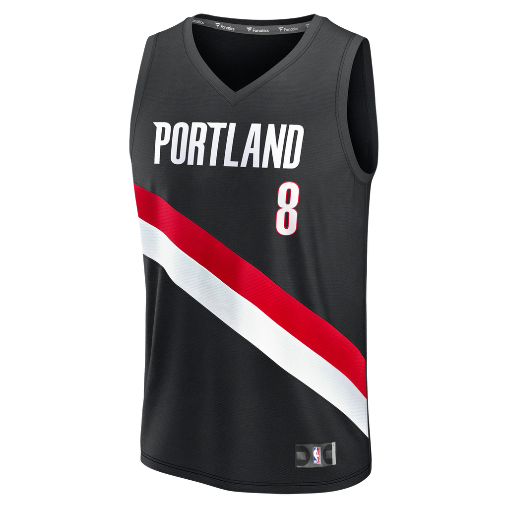 Deni Avdija Portland Trail Blazers Fanatics Fast Break Replica Jersey - Icon Edition - Black