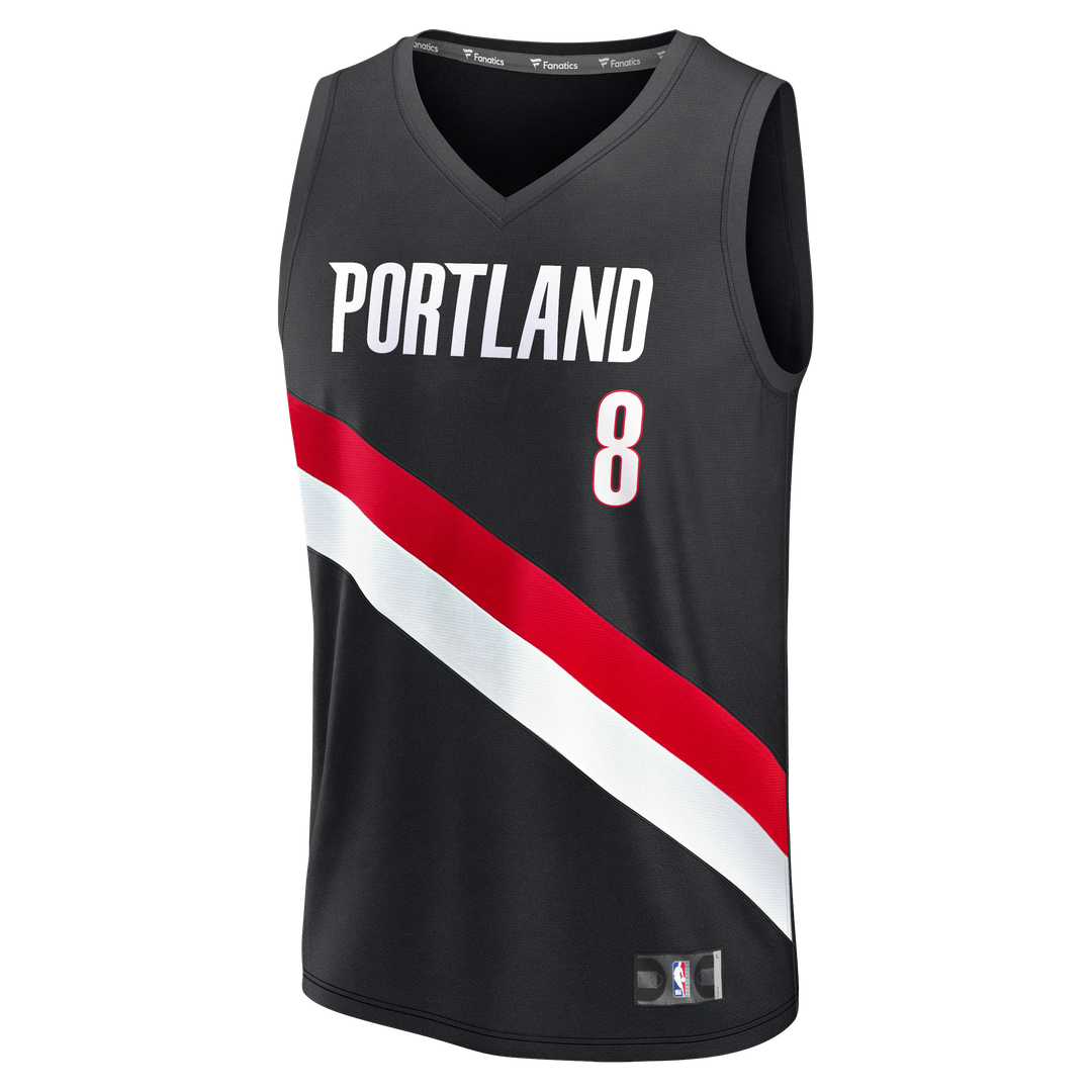 Deni Avdija Portland Trail Blazers Fanatics Fast Break Replica Jersey - Icon Edition - Black