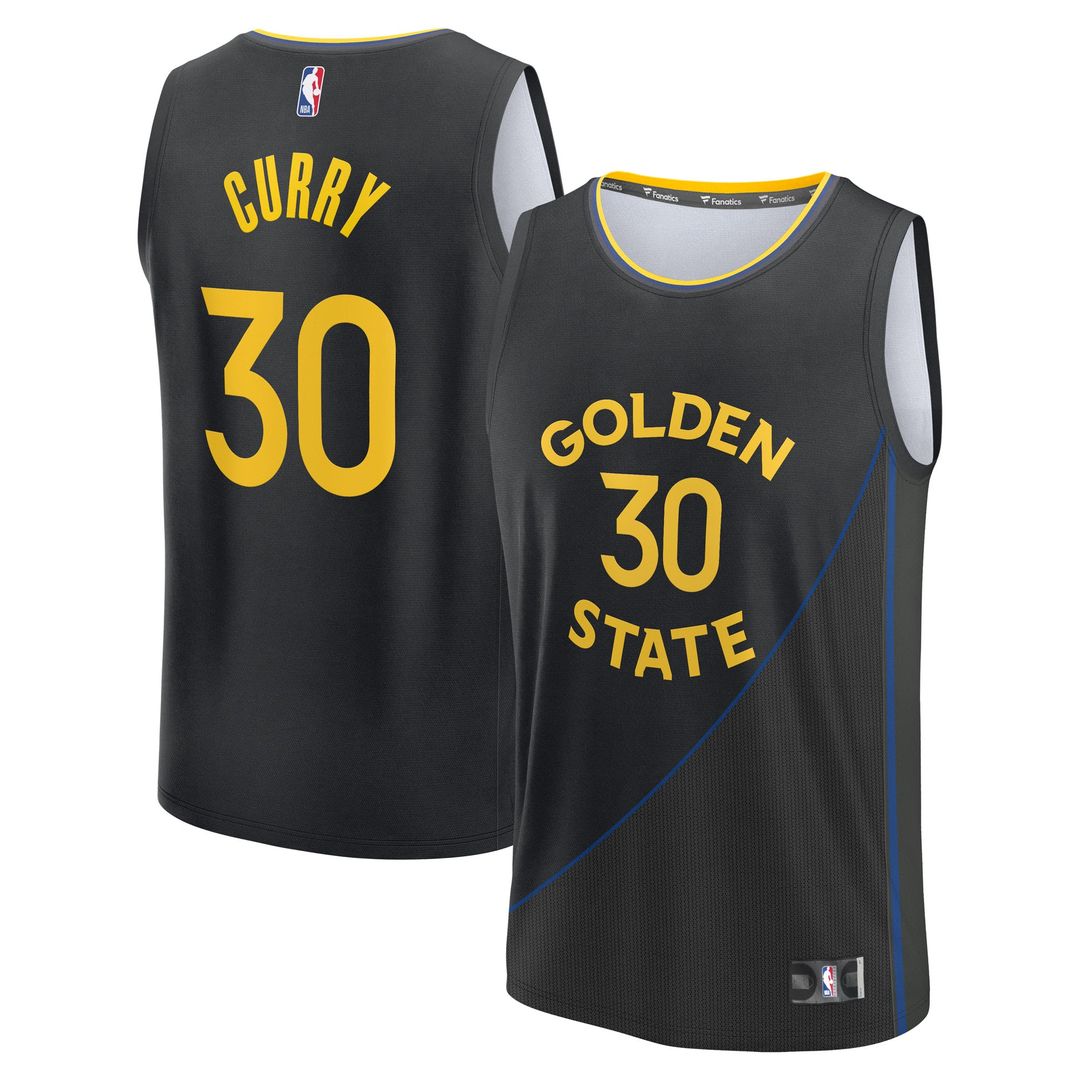 Stephen Curry Golden State Warriors Fanatics Fast Break Replica Player Jersey - Statement Edition - Black