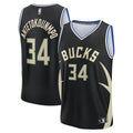 Giannis Antetokounmpo Milwaukee Bucks Fanatics Youth Fast Break Replica Player Jersey - Statement Edition - Black
