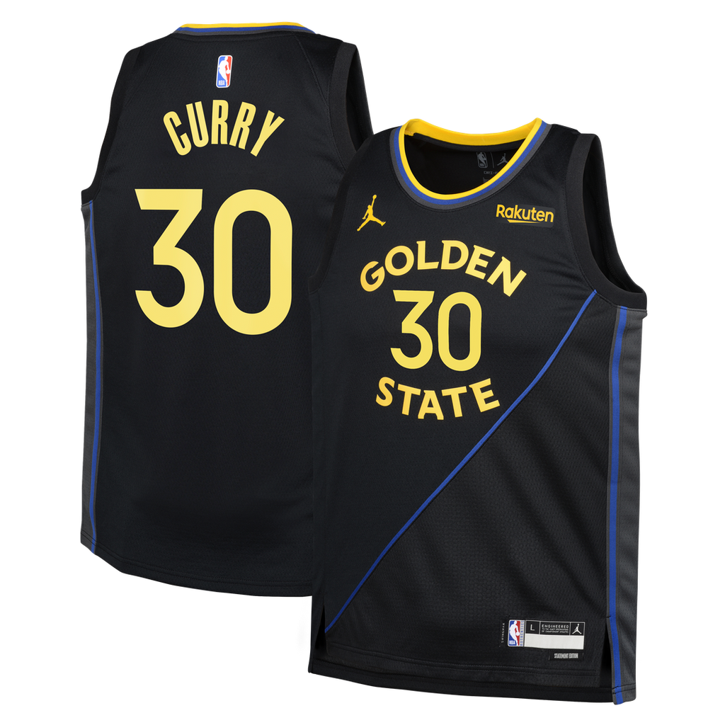 Stephen Curry Golden State Warriors Jordan Brand Youth Swingman Player Jersey - Statement Edition - Black
