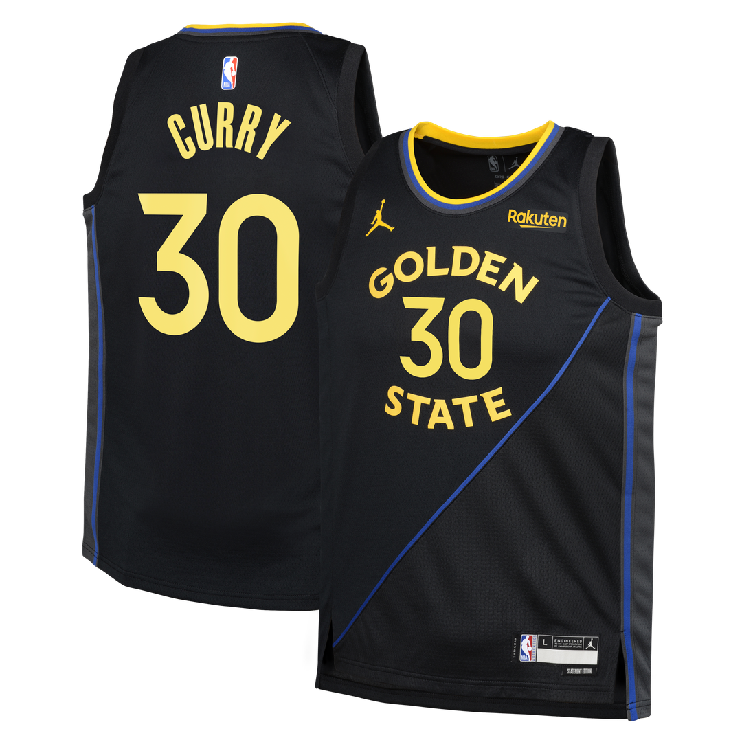 Stephen Curry Golden State Warriors Jordan Brand Youth Swingman Player Jersey - Statement Edition - Black
