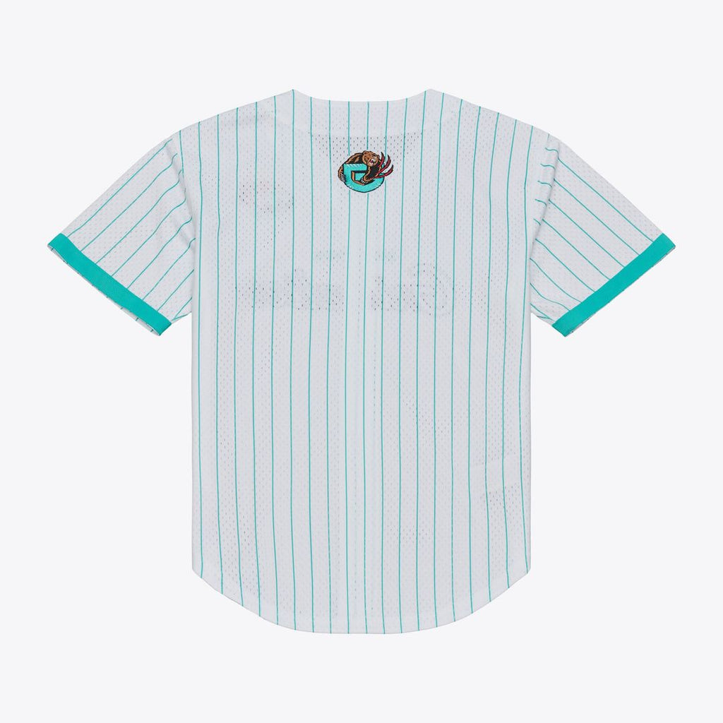 Memphis Grizzlies Mitchell & Ness Head Coach Pinstripe Mesh Full-Button Baseball Jersey - White