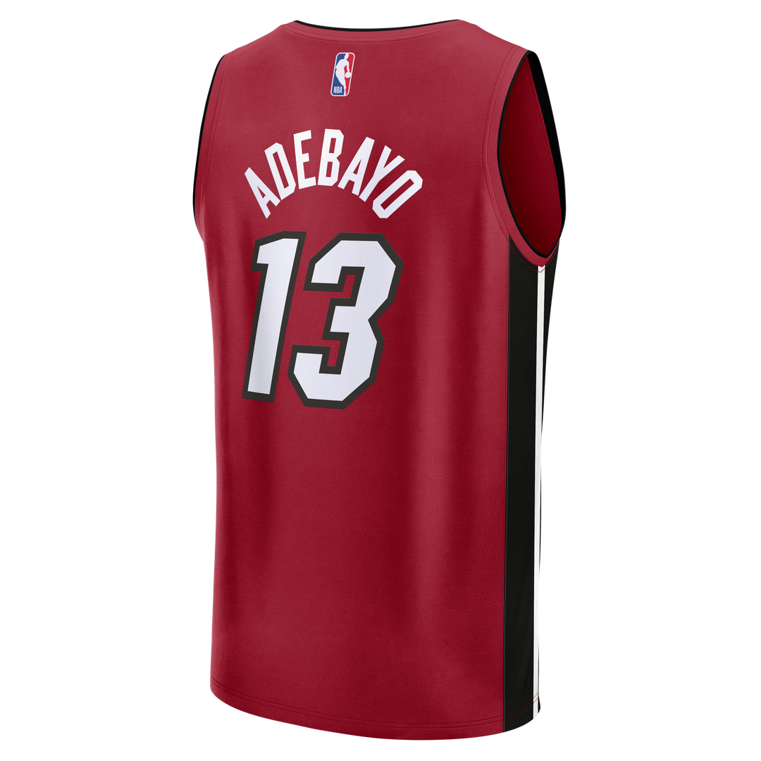 Bam Adebayo Miami Heat Fanatics Fast Break Replica Player Jersey - Statement Edition - Red