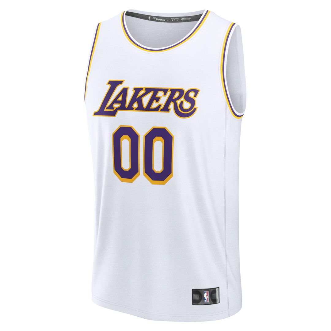 Los Angeles Lakers Fanatics Fast Break Custom Replica Jersey - Association Edition  - White