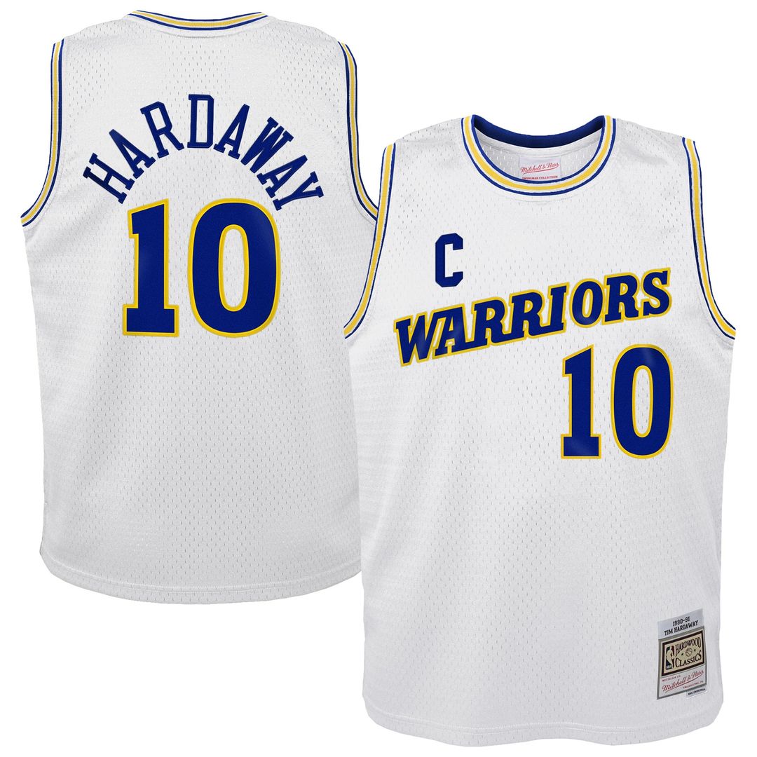 Tim Hardaway Golden State Warriors Mitchell & Ness Youth 1990-91 Hardwood Classics Swingman Throwback Home Jersey - White
