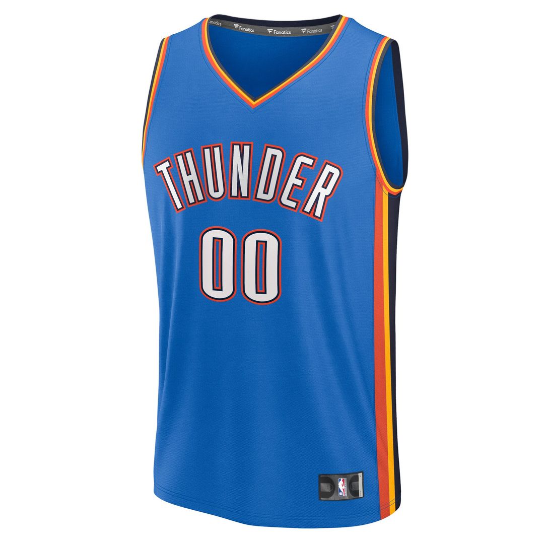 Oklahoma City Thunder Fanatics Youth Fast Break Custom Replica Jersey - Blue  - Icon Edition