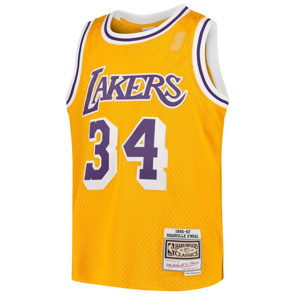 Shaquille O'Neal Los Angeles Lakers Mitchell & Ness Youth Swingman Throwback Jersey - Gold