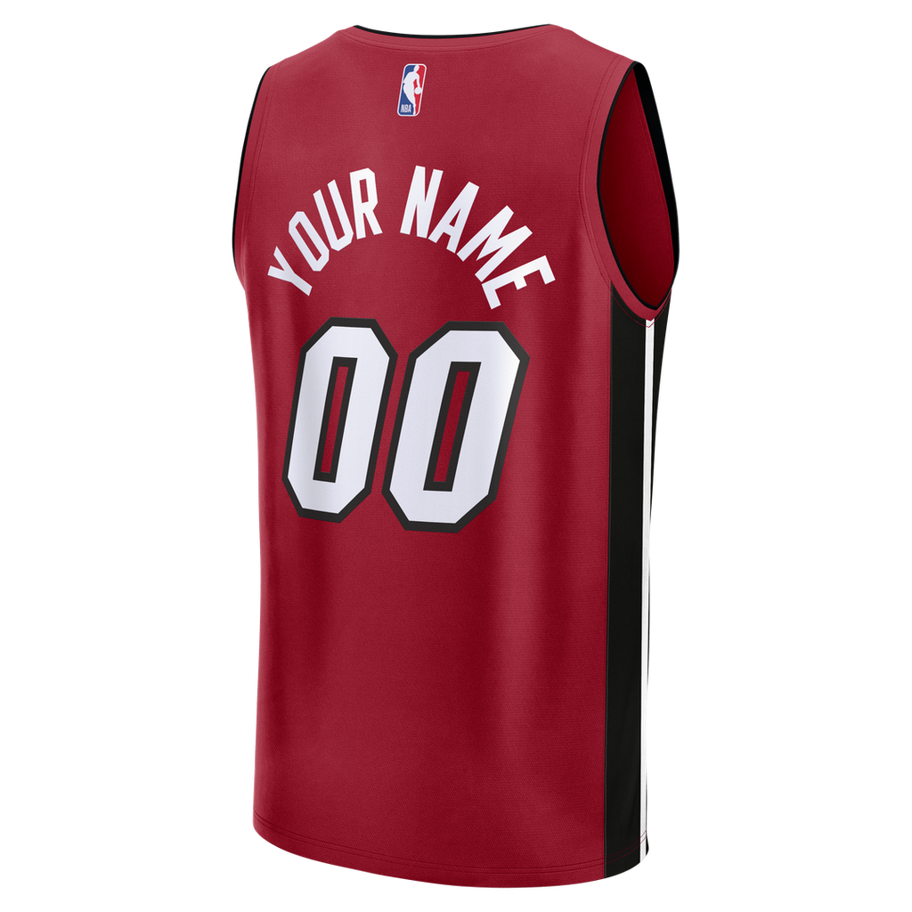 Miami Heat Fanatics Fast Break Custom Jersey - Icon Edition - Red