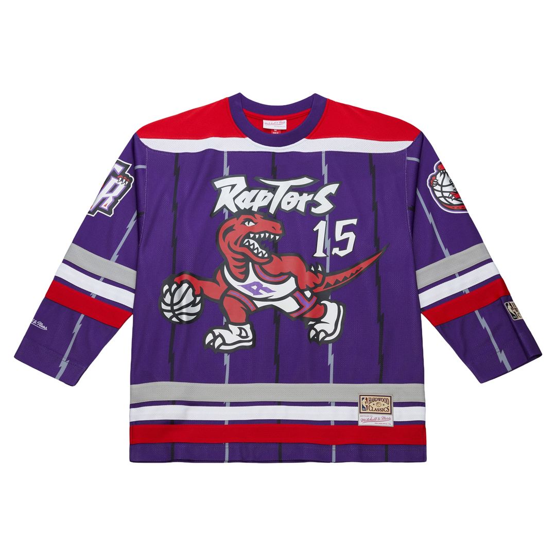 Vince Carter Toronto Raptors Mitchell & Ness Unisex Maxxed Out Fashion Hockey Jersey - Purple