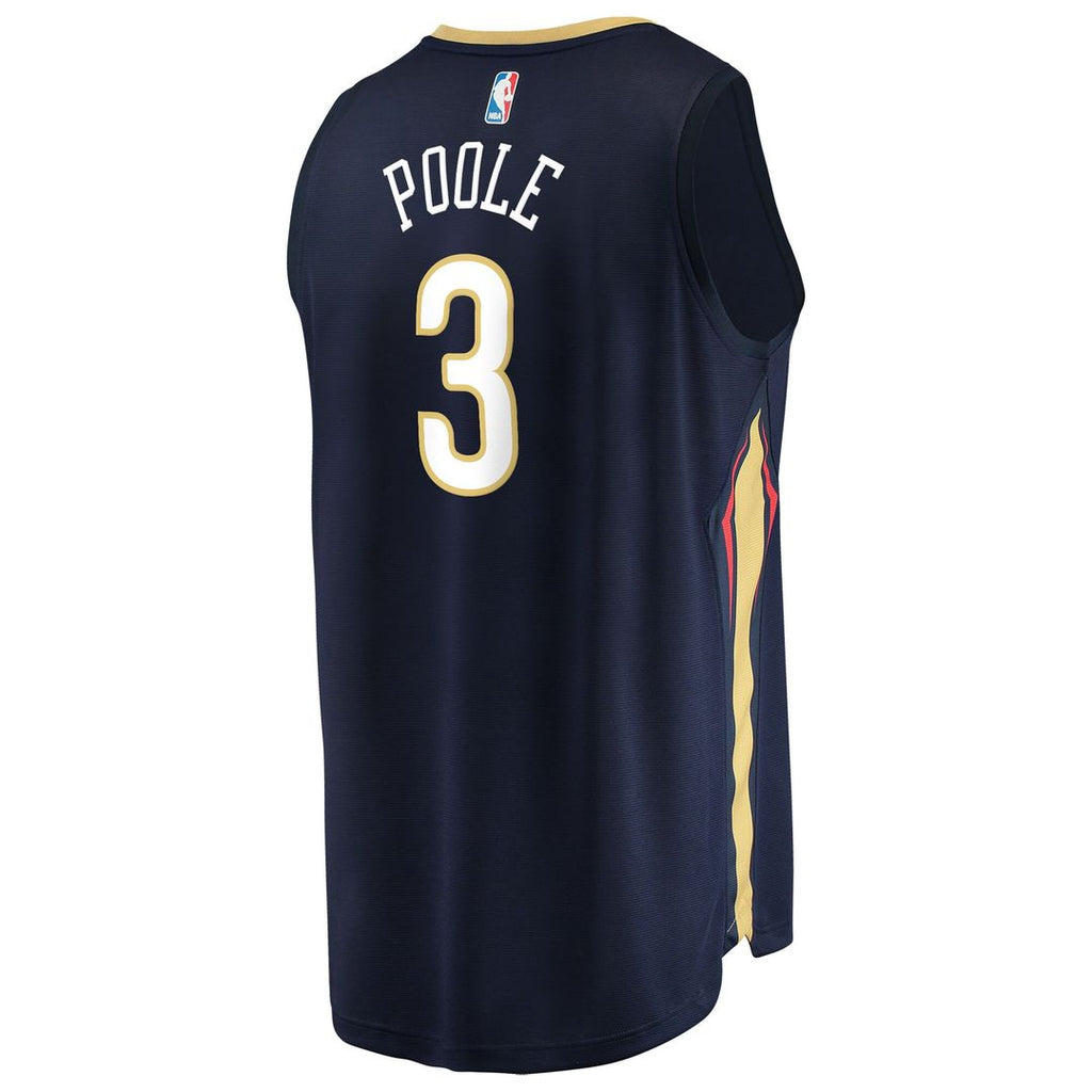 Jordan Poole New Orleans Pelicans Fanatics Fast Break Replica Jersey - Navy - Icon Edition