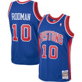 Dennis Rodman Detroit Pistons Mitchell & Ness 1988/89 Hardwood Classics Swingman Jersey - Royal