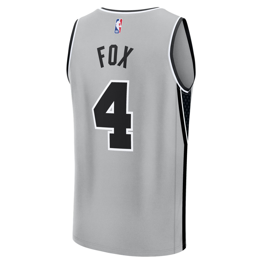 De'Aaron Fox San Antonio Spurs Fanatics Youth  Fast Break Jersey - Statement Edition - Silver