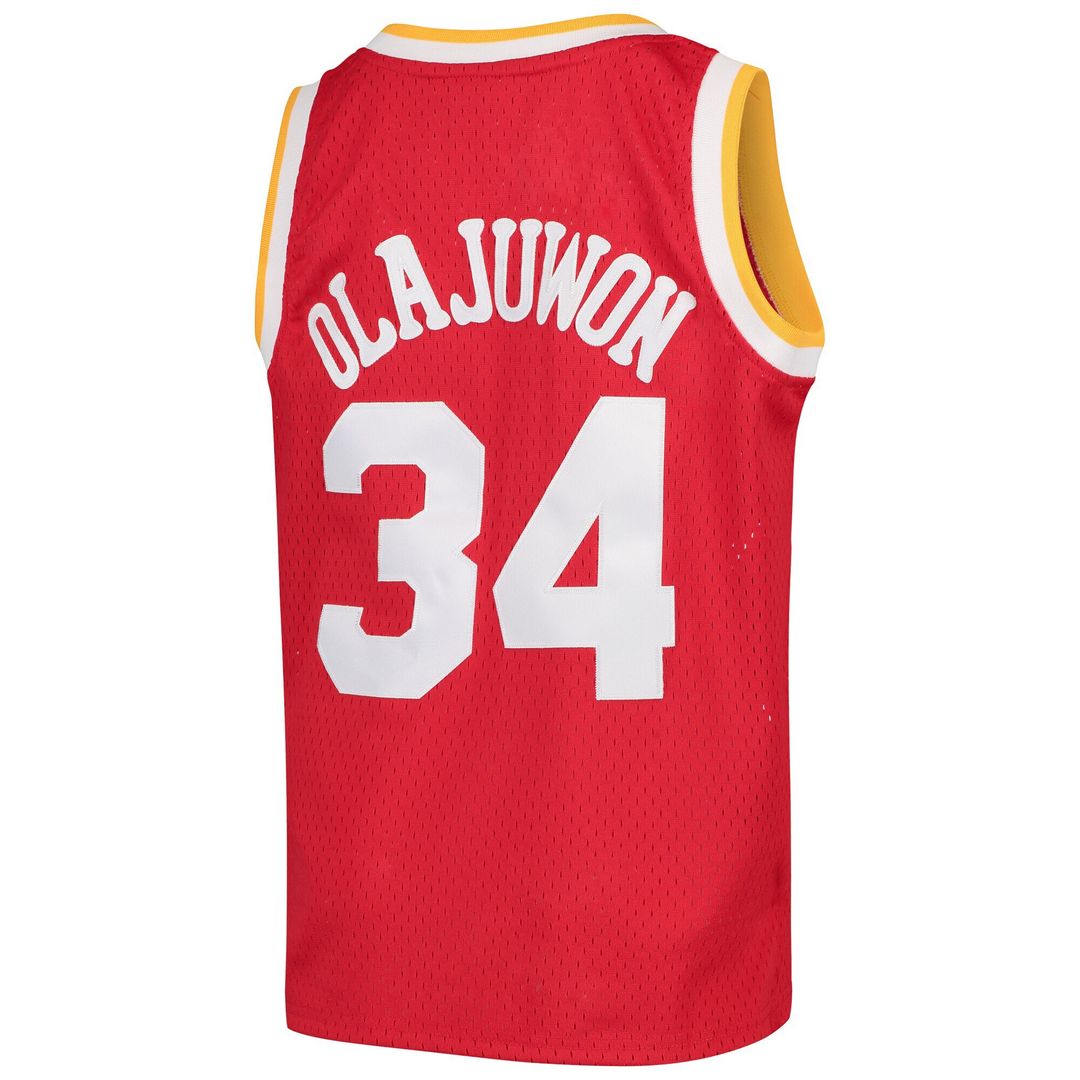 Hakeem Olajuwon Houston Rockets Mitchell & Ness Youth 1996/97 Hardwood Classics Swingman Jersey - Red