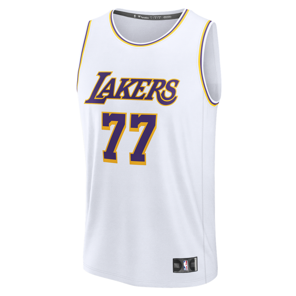 Luka Dončić Los Angeles Lakers Fanatics Youth Fast Break Replica Jersey - White - Association Edition