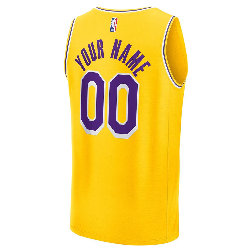 Los Angeles Lakers Fanatics Youth Fast Break Custom Jersey - Icon Edition - Gold