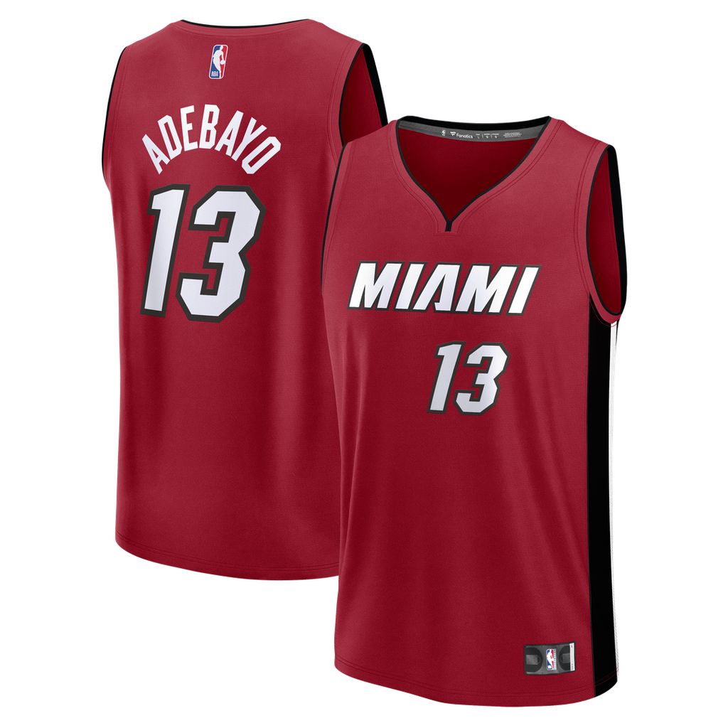 Bam Adebayo Miami Heat Fanatics Fast Break Replica Player Jersey - Statement Edition - Red