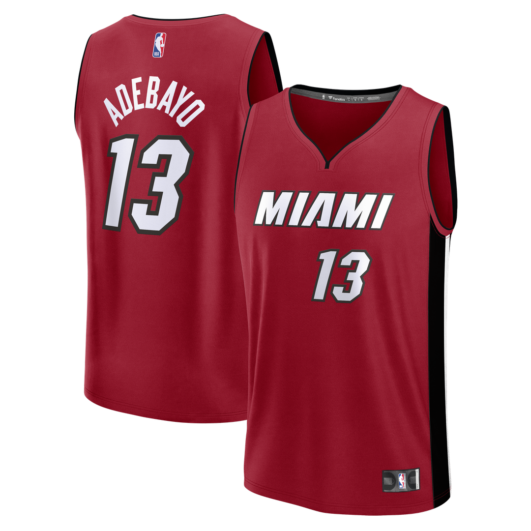 Bam Adebayo Miami Heat Fanatics Fast Break Replica Player Jersey - Statement Edition - Red
