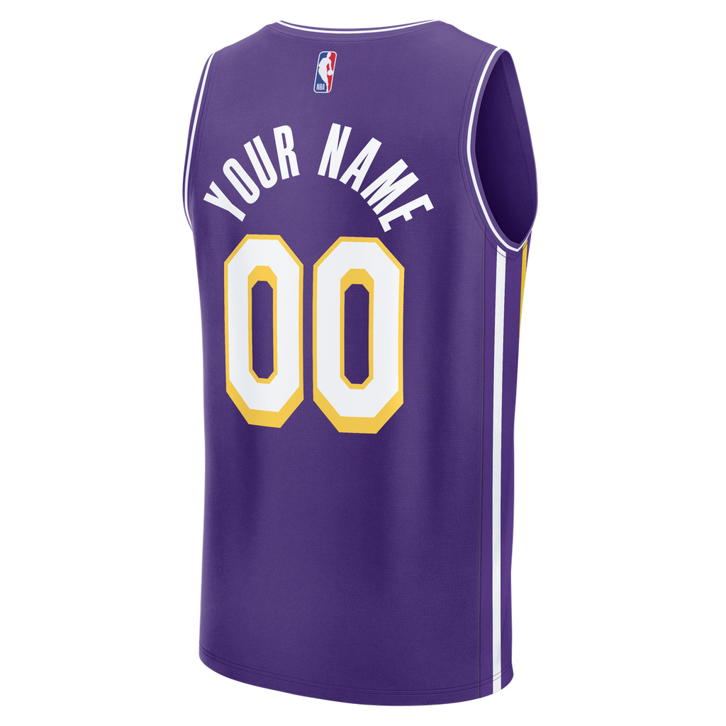 Los Angeles Lakers Fanatics Fast Break Custom Replica Jersey - Association Edition  - White