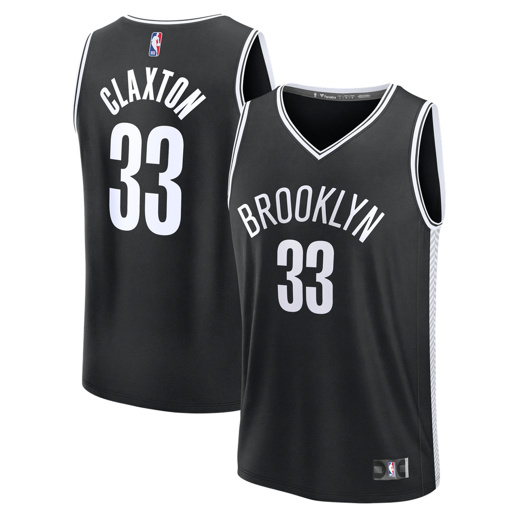 Nic Claxton Brooklyn Nets Fanatics Fast Break Replica Jersey - Black - Icon Edition