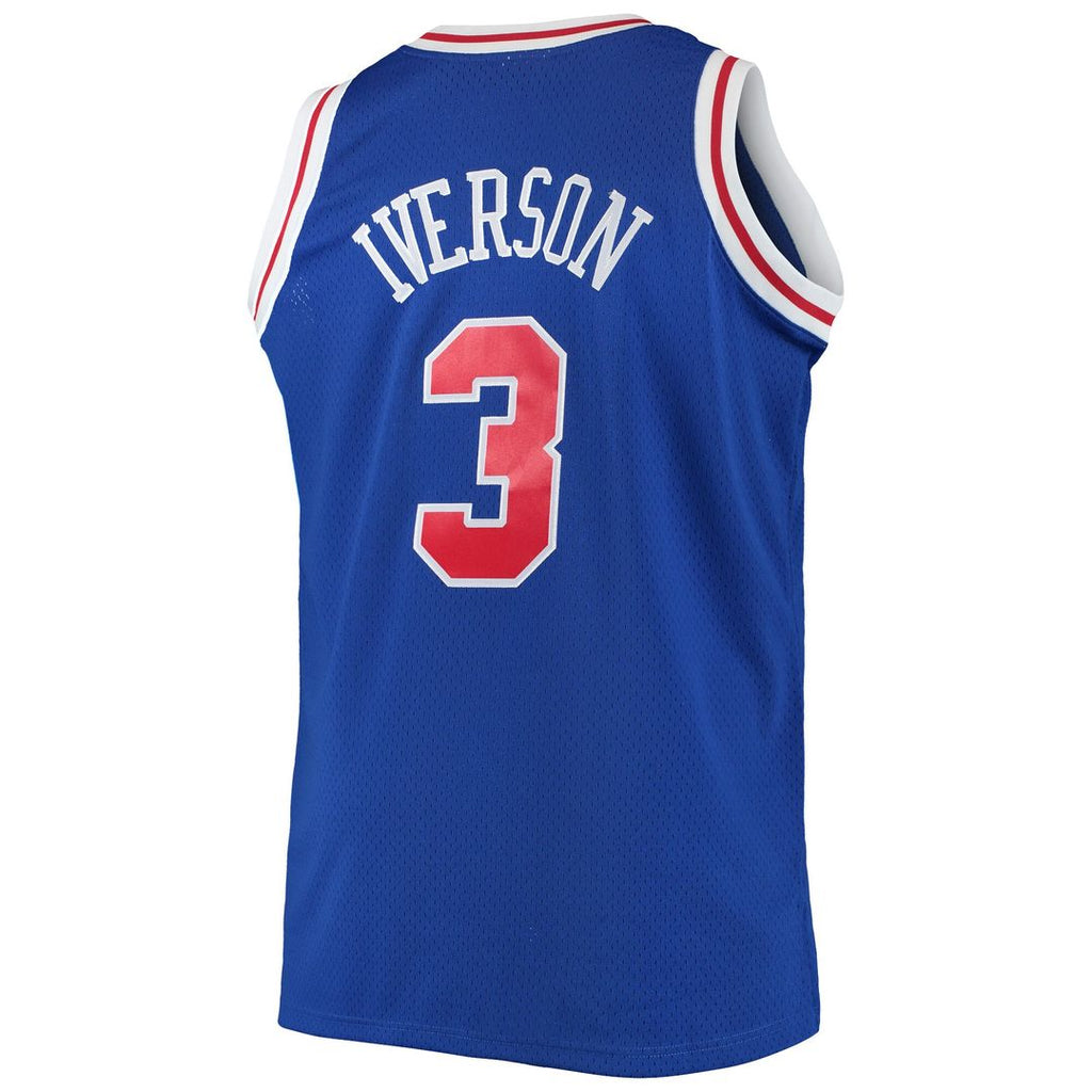 Allen Iverson Philadelphia 76ers Mitchell & Ness 1996/97 Big & Tall Hardwood Classics Swingman Jersey - Royal