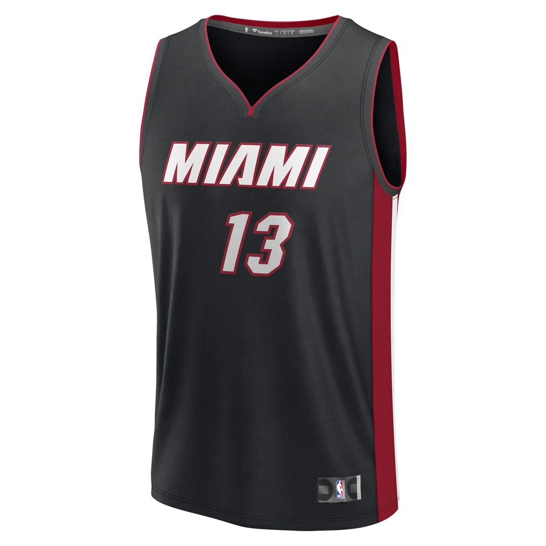 Bam Adebayo Miami Heat Fanatics Youth Fast Break Replica Player Jersey - Black - Icon Edition