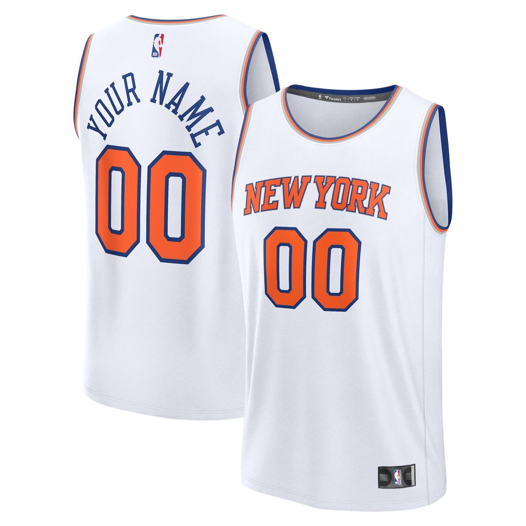 New York Knicks Fanatics Youth Fast Break Custom Replica Jersey - Blue  - Icon Edition