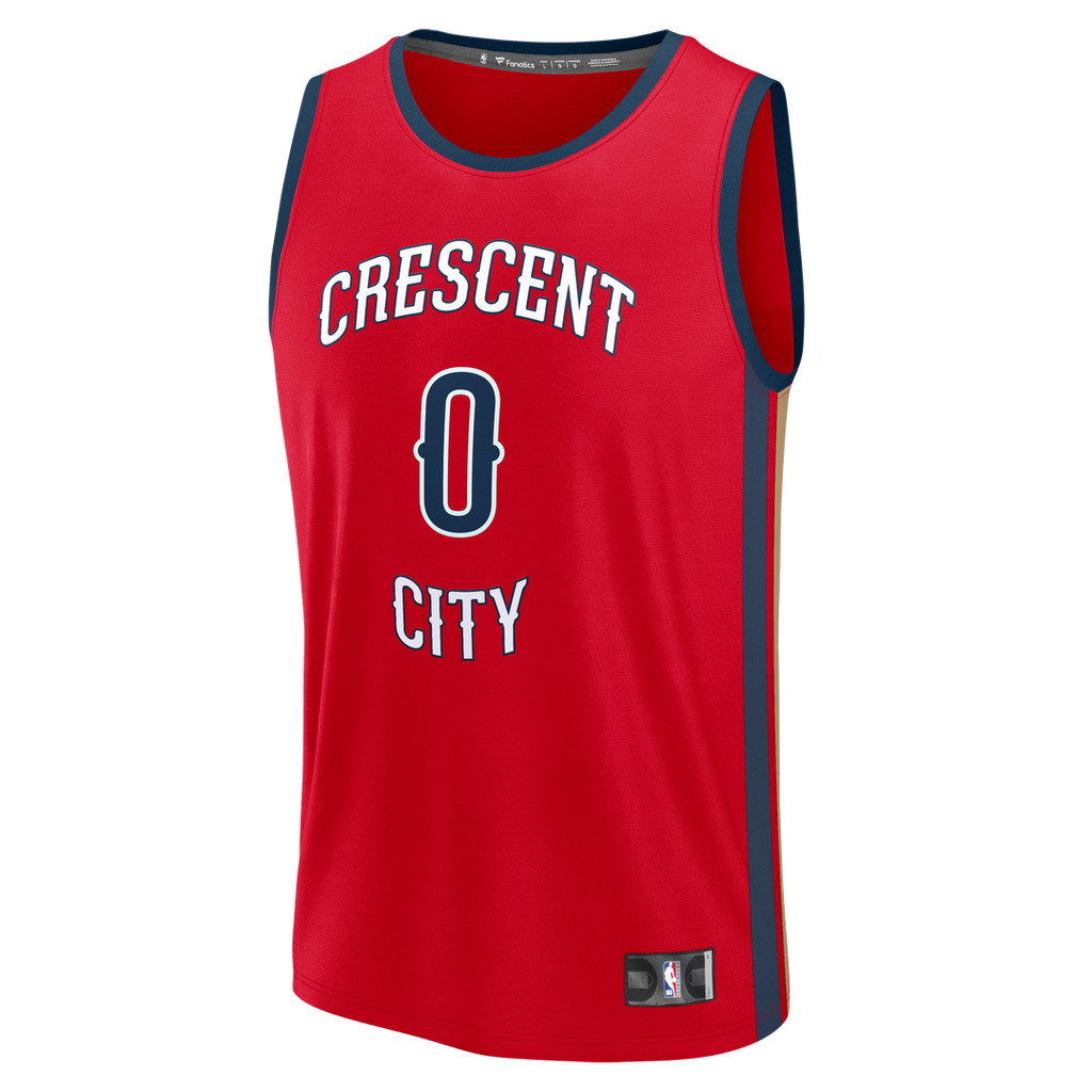 Jeremiah Fears New Orleans Pelicans Fanatics Fast Break Replica Player Jersey - Statement Edition - Red