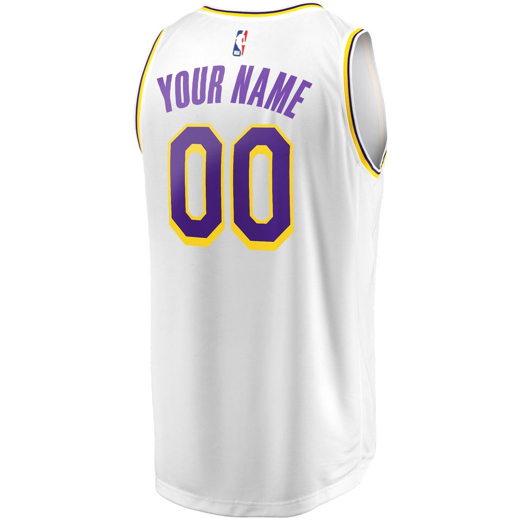 Los Angeles Lakers Fanatics Fast Break Custom Replica Jersey - Association Edition  - White