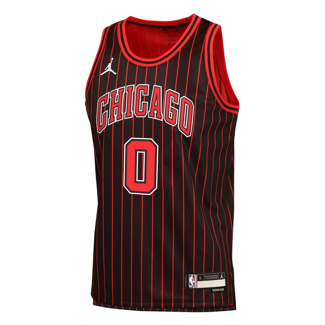 Coby White Chicago Bulls Jordan Brand Youth  Swingman Jersey - Statement Edition - Black