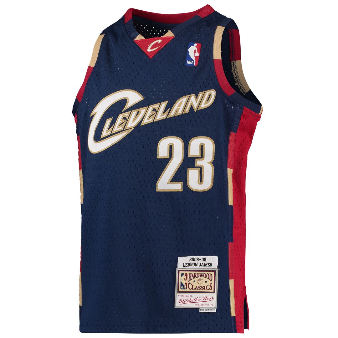 LeBron James Cleveland Cavaliers Mitchell & Ness Youth 2008-09 Hardwood Classics Swingman Jersey - Navy