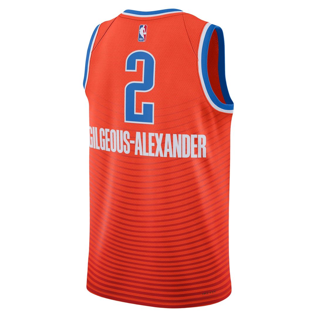 Shai Gilgeous-Alexander Oklahoma City Thunder Jordan Brand Unisex Swingman Jersey - Statement Edition - Orange