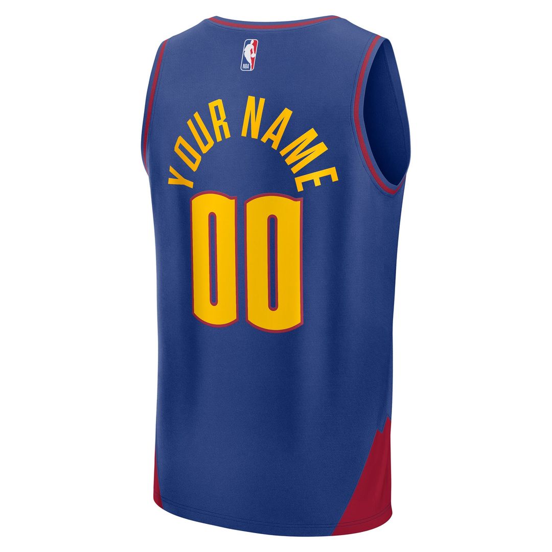 Denver Nuggets Fanatics Youth Fast Break Custom Replica Jersey - Blue  - Statement Edition