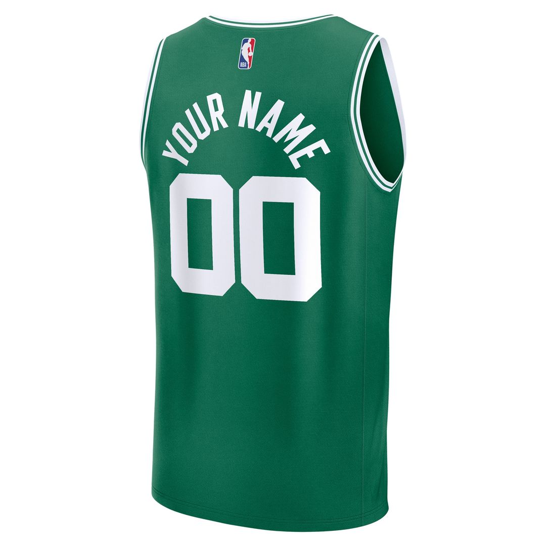Boston Celtics Fanatics Youth Fast Break Custom Replica Jersey - Kelly Green  - Icon Edition