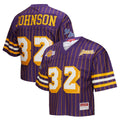Magic Johnson Los Angeles Lakers Mitchell & Ness x DANNIJO Women's Cropped Football Fashion Jersey - Purple