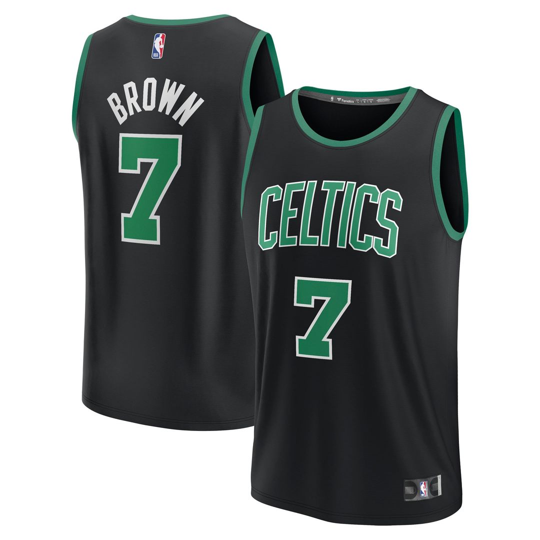 Jaylen Brown Boston Celtics Fanatics Fast Break Replica Player Jersey - Statement Edition - Black