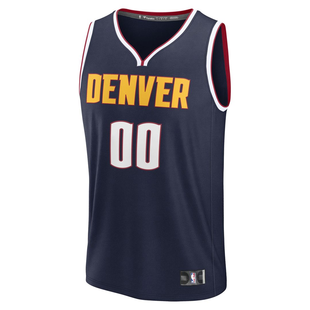 Denver Nuggets Fanatics Youth Fast Break Custom Replica Jersey - Navy  - Icon Edition
