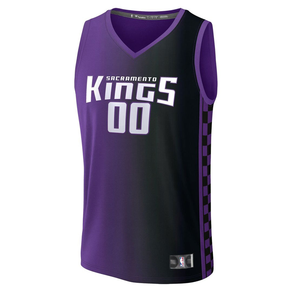 Sacramento Kings Fanatics Youth Fast Break Custom Replica Jersey - Black  - Icon Edition