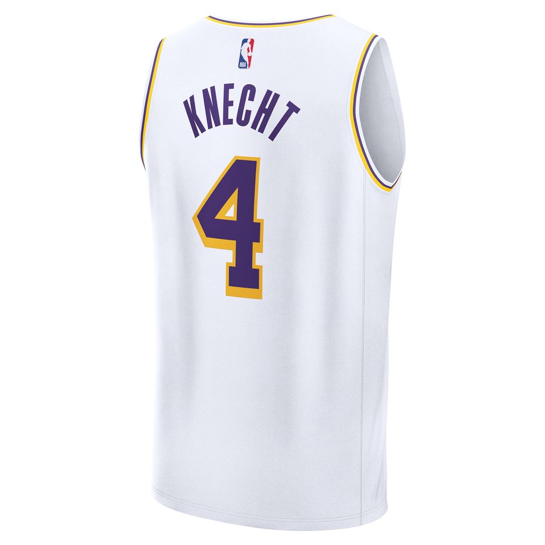 Dalton Knecht Los Angeles Lakers Fanatics Fast Break Replica Player Jersey - Association Edition - White
