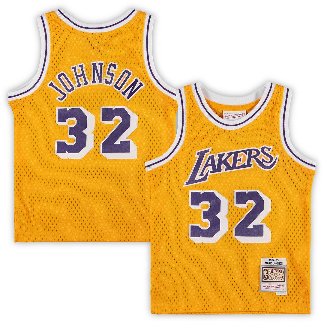 Magic Johnson Los Angeles Lakers Mitchell & Ness Preschool 1984-1985 Hardwood Classics Throwback Team Jersey - Gold