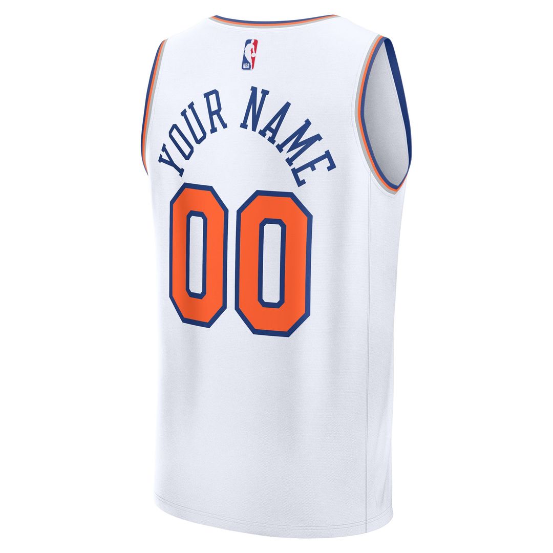 New York Knicks Fanatics Youth Fast Break Custom Replica Jersey - Blue  - Icon Edition