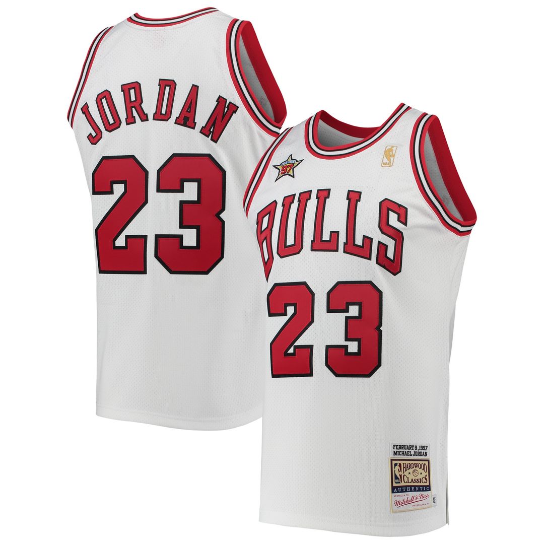 Michael Jordan Chicago Bulls Mitchell & Ness 1997 NBA All-Star Game Hardwood Classics Authentic Jersey - White