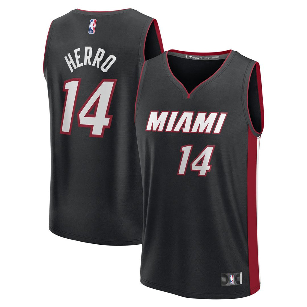 Tyler Herro Miami Heat Fanatics Fast Break Replica Player Jersey - Black - Icon Edition