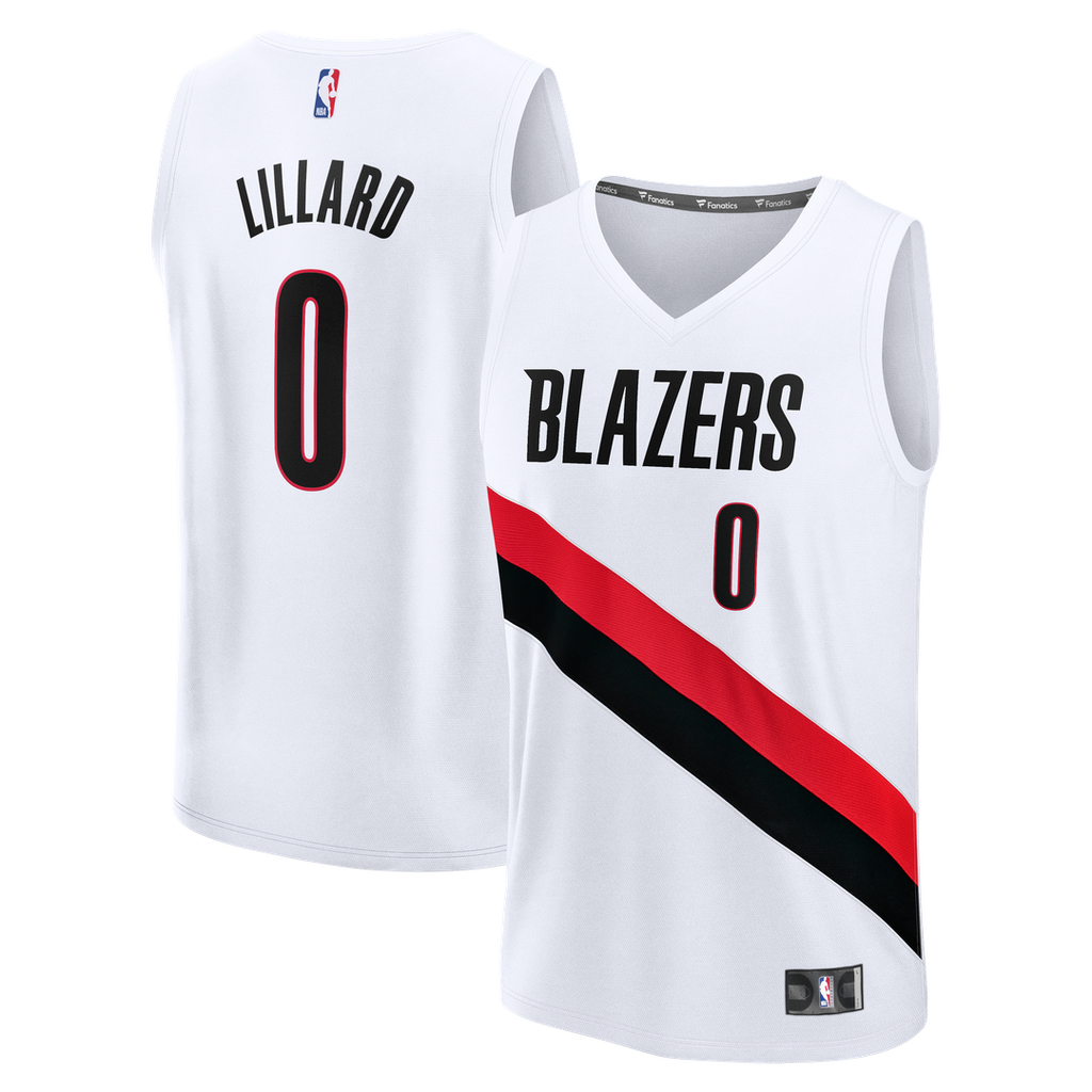 Damian Lillard Portland Trail Blazers Fanatics Youth Fast Break Replica Jersey - White - Association Edition