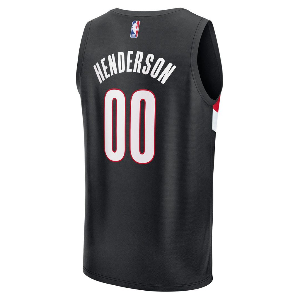 Scoot Henderson Portland Trail Blazers Fanatics Youth Fast Break Replica Player Jersey - Icon Edition - Black