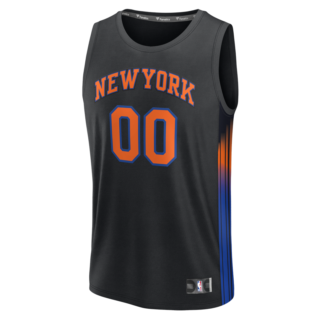 New York Knicks Fanatics Youth Fast Break Custom Replica Jersey - Blue  - Icon Edition