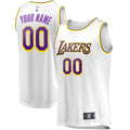 Los Angeles Lakers Fanatics Fast Break Custom Replica Jersey - Association Edition  - White