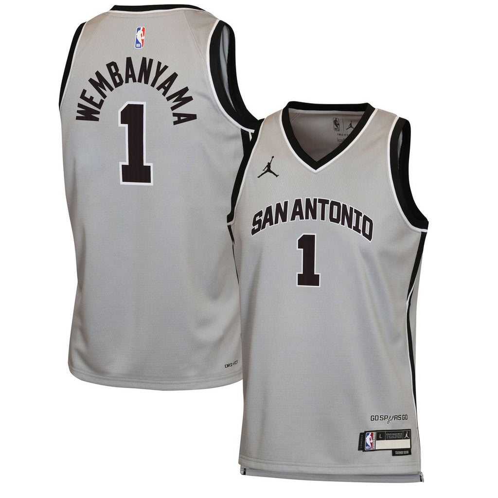 Victor Wembanyama San Antonio Spurs Jordan Brand Youth  Swingman Jersey - Statement Edition - Silver