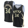 Giannis Antetokounmpo Milwaukee Bucks Fanatics Fast Break Replica Player Jersey - Statement Edition - Black